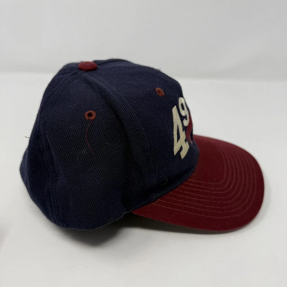 San Francisco 49ers Hat Cap Snapback Mens Blue Red NFL Football Script